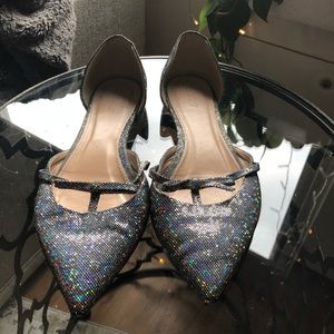 Multicolor sparkle flats